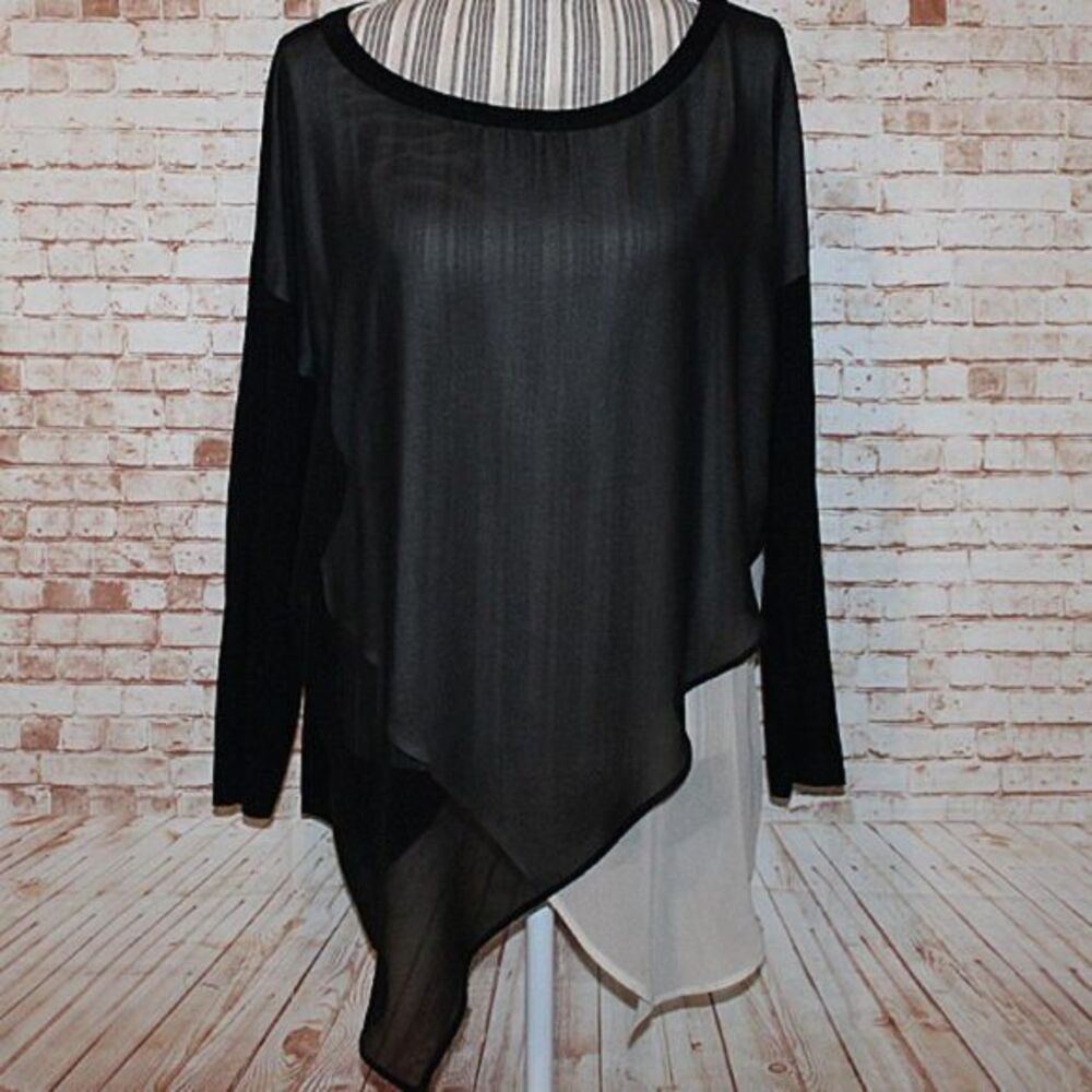 Atina Cristina Asymmetric Layered Blouse Size M/L